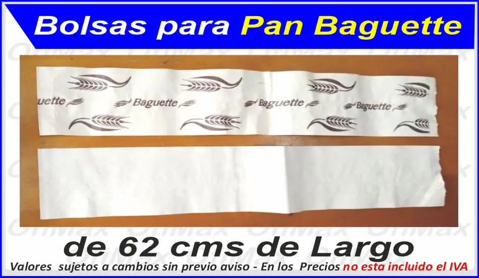 bolsas de papel para pan baguette, bogota, colombia